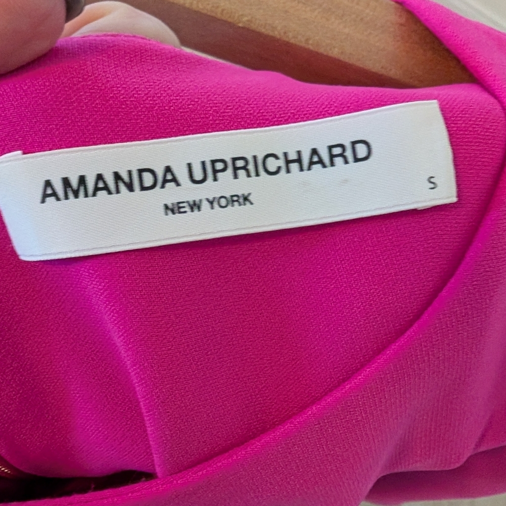 Amanda Uprichard NY Candice Dress In Hot Pink Women's Size Small - Picture 4 of 4